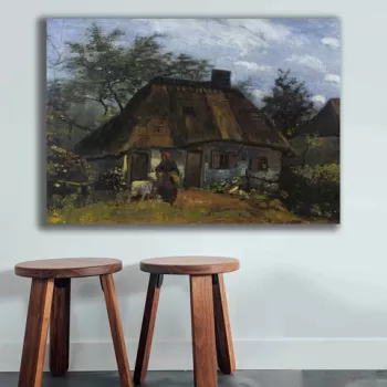 Tablou decorativ, 70100VANGOGH041, Canvas , Lemn, Multicolor imagine