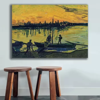 Tablou decorativ, 70100VANGOGH045, Canvas , Lemn, Multicolor imagine