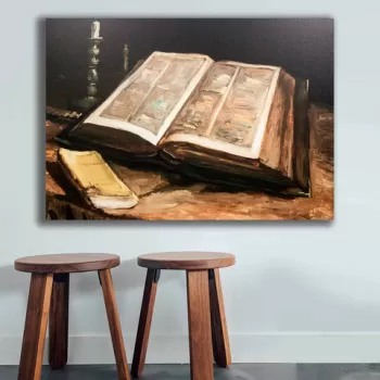 Tablou decorativ, 70100VANGOGH058, Canvas , Lemn, Multicolor imagine