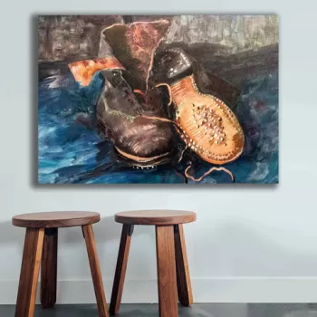 Tablou decorativ, 70100VANGOGH059, Canvas , Lemn, Multicolor imagine