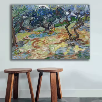 Tablou decorativ, 70100VANGOGH061, Canvas , Lemn, Multicolor imagine