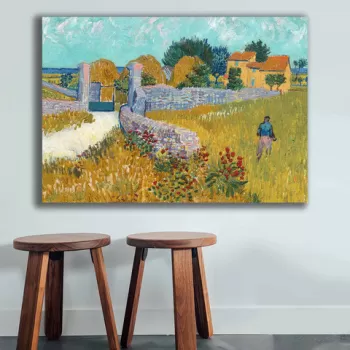 Tablou decorativ, 70100VANGOGH066, Canvas , Lemn, Multicolor imagine