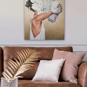 Tablou decorativ, 7436502942938-5070, Canvas, Lemn, Multicolor imagine