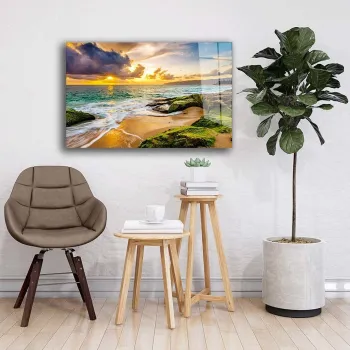 Tablou decorativ, 9582, Sticla temperata, Dimensiuni: 70 x 110 cm, Multicolor imagine