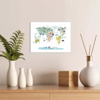 Tablou decorativ, Alpha Wall, Continents, 30x40 cm imagine
