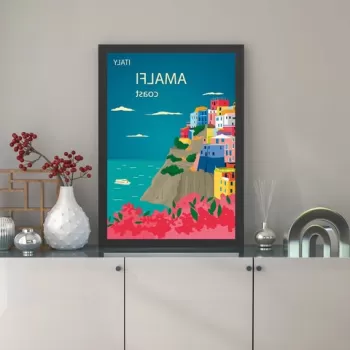 Tablou decorativ, Amalfi (55 x 75), MDF , Polistiren, Multicolor imagine