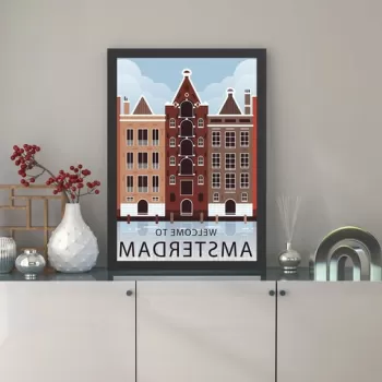 Tablou decorativ, Amsterdam 2 (55 x 75), MDF , Polistiren, Multicolor imagine