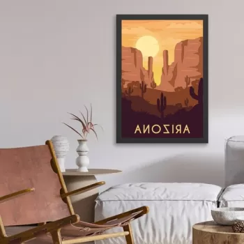 Tablou decorativ, Arizona (40 x 55), MDF , Polistiren, Multicolor imagine