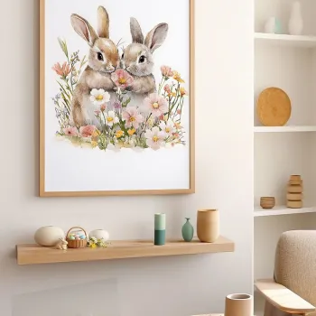 Tablou decorativ, Arteastermodel54-3348, Vopsea: 100% MDF (grosime: 2,7 mm), Multicolor imagine