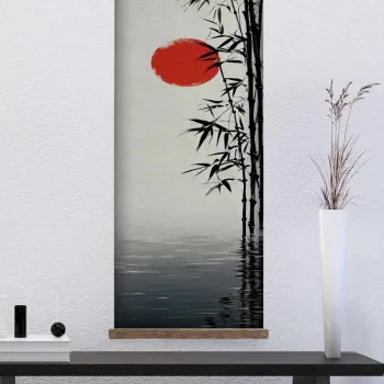 Tablou decorativ, ARTJPNPSTRDK11, LEMN SOLID, Pictura pe canvas, Multicolor imagine