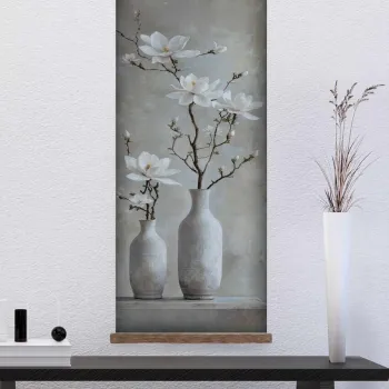 Tablou decorativ, ARTJPNPSTRDK18, LEMN SOLID, Pictura pe canvas, Multicolor imagine