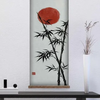 Tablou decorativ, ARTJPNPSTRDK24, LEMN SOLID, Pictura pe canvas, Multicolor imagine