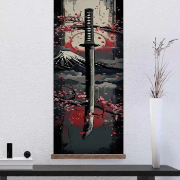 Tablou decorativ, ARTJPNPSTRDK6, LEMN SOLID, Pictura pe canvas, Multicolor imagine
