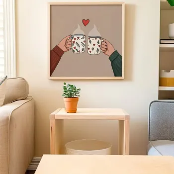 Tablou decorativ, Artkare2, LEMN SOLID, MDF (Grosime: 5 mm, Multicolor imagine