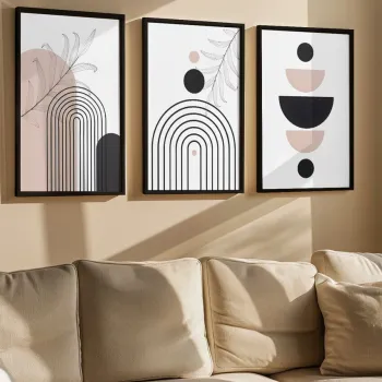 Tablou decorativ, Artvmodel12-Siyah, LEMN SOLID, MDF (Grosime: 2,7 mm, Multicolor imagine