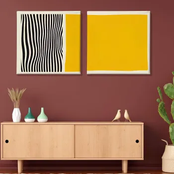 Tablou decorativ, ASR_CNV2-21 30x30, PANZA, Lemn, Multicolor imagine