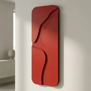Tablou decorativ, Aterna Red, MDF, Dimensiune: 24 x 68 cm, Rosu imagine