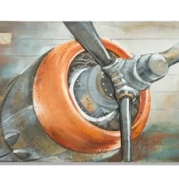 Tablou decorativ Aviator, Mauro Ferretti, 80x120 cm, pictat manual, canvas/lemn de pin imagine