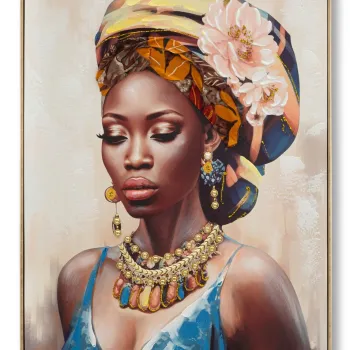 Tablou decorativ Ayda -A, Mauro Ferretti, 72x102 cm, canvas pictat/lemn de brad, multicolor imagine