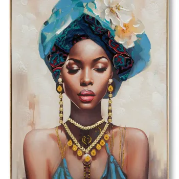 Tablou decorativ Ayda -B, Mauro Ferretti, 72x102 cm, canvas pictat/lemn de brad, multicolor imagine