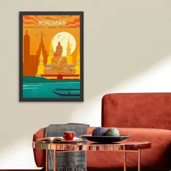 Tablou decorativ, Bangkok 2 (55 x 75), MDF , Polistiren, Multicolor imagine