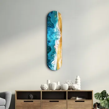 Tablou decorativ, Beach, Dimensiune: 20 x 80 cm, Multicolor imagine
