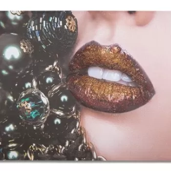 Tablou decorativ Beautiful Lips, Mauro Ferretti, 80x120 cm, lemn pin/canvas imprimat imagine