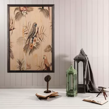 Tablou decorativ, Bird Heaven, Lemn, Lemn, Multicolor imagine