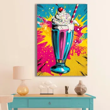 Tablou decorativ, BSRPOPC-010, Lemn, Multicolor imagine
