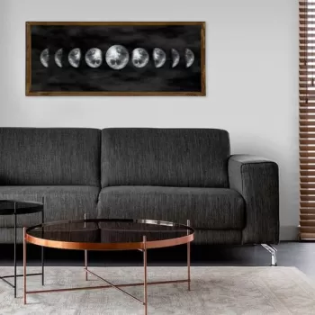 Tablou decorativ, BUL014, MDF, Imprimat UV, Negru / Alb / Gri / Nuc imagine