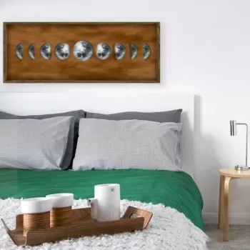 Tablou decorativ, BUL015, MDF, Imprimat UV, Maro / Gri / Alb / Nuc imagine