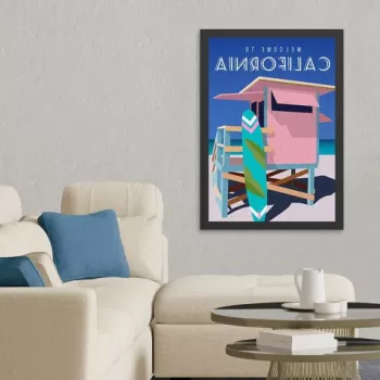 Tablou decorativ, California 2 (55 x 75), MDF , Polistiren, Multicolor imagine