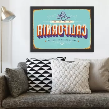Tablou decorativ, California (55 x 75), MDF , Polistiren, Multicolor imagine