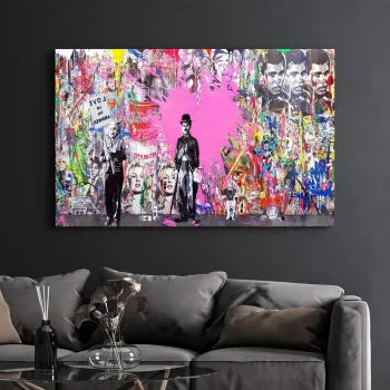 Tablou decorativ, CAM-3052, Sticla temperata, Dimensiuni: 46 x 72 cm, Multicolor imagine