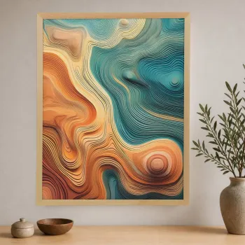 Tablou decorativ, Cc-D-Ah-1001 45 x 60, PANZA, Lemn (Grosime: 18 mm, Multicolor imagine