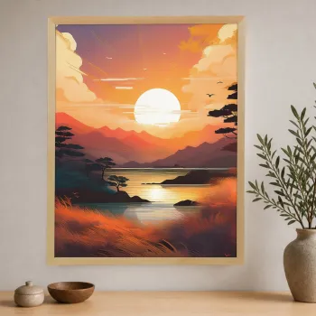 Tablou decorativ, Cc-D-Ah-1002 70 x 95, PANZA, Lemn (Grosime: 18 mm, Multicolor imagine