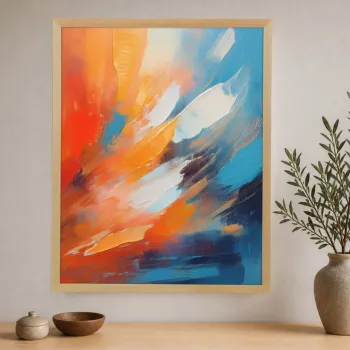 Tablou decorativ, Cc-D-Ah-1004 45 x 60, PANZA, Lemn (Grosime: 18 mm, Multicolor imagine