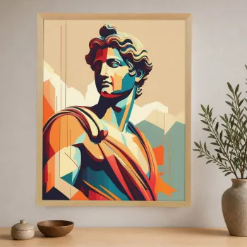 Tablou decorativ, Cc-D-Ah-1014 70 x 95, PANZA, Lemn (Grosime: 18 mm, Multicolor imagine