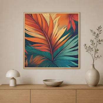 Tablou decorativ, Cc-K-Ah-1002, PANZA, Lemn (Grosime: 18 mm, Multicolor imagine