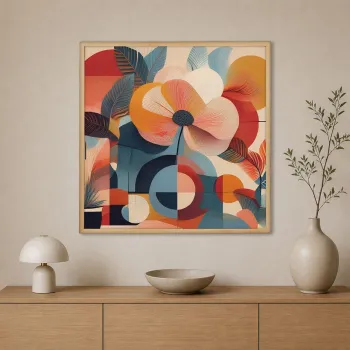 Tablou decorativ, Cc-K-Ah-1005, PANZA, Lemn (Grosime: 18 mm, Multicolor imagine