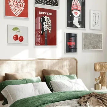 Tablou decorativ, Cgs-001-White-Kck, LEMN SOLID, Fata: 100% PVC STICLA, Multicolor imagine