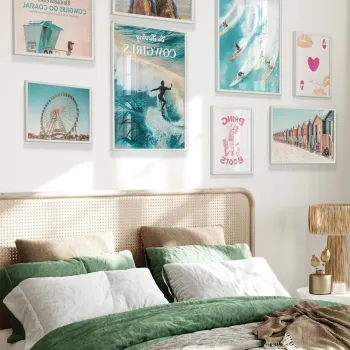 Tablou decorativ, Cgs-004-White-Kck, LEMN SOLID, Fata: 100% PVC STICLA, Multicolor imagine