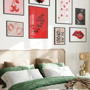 Tablou decorativ, Cgs-017-Black-Kck, LEMN SOLID, Fata: 100% PVC STICLA, Multicolor imagine
