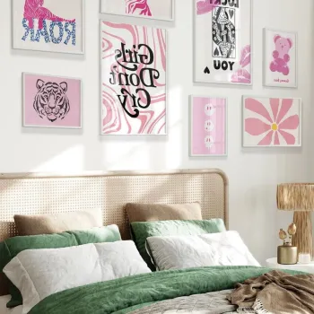 Tablou decorativ, Cgs-023-White-Kck, LEMN SOLID, Fata: 100% PVC STICLA, Multicolor imagine