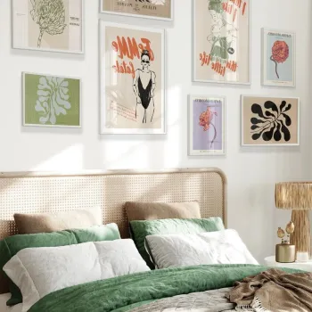 Tablou decorativ, Cgs-032-White-Kck, LEMN SOLID, Fata: 100% PVC STICLA, Multicolor imagine
