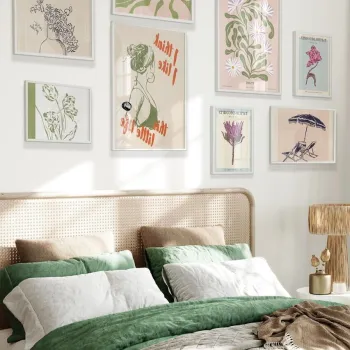 Tablou decorativ, Cgs-033-White-Kck, LEMN SOLID, Fata: 100% PVC STICLA, Multicolor imagine