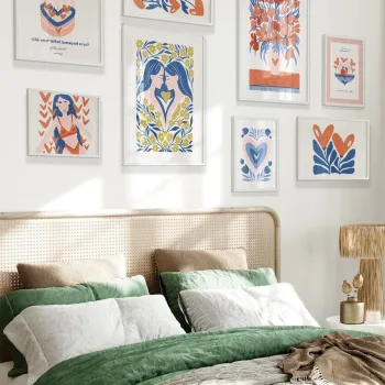 Tablou decorativ, Cgs-034-White-Byk, LEMN SOLID, Fata: 100% PVC STICLA, Multicolor imagine