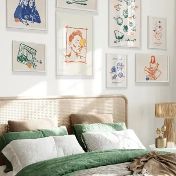 Tablou decorativ, Cgs-037-White-Kck, LEMN SOLID, Fata: 100% PVC STICLA, Multicolor imagine