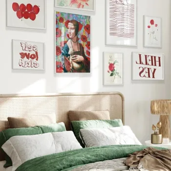 Tablou decorativ, Cgs-042-White-Byk, LEMN SOLID, Fata: 100% PVC STICLA, Multicolor imagine