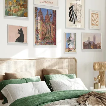 Tablou decorativ, Cgs-044-White-Byk, LEMN SOLID, Fata: 100% PVC STICLA, Multicolor imagine